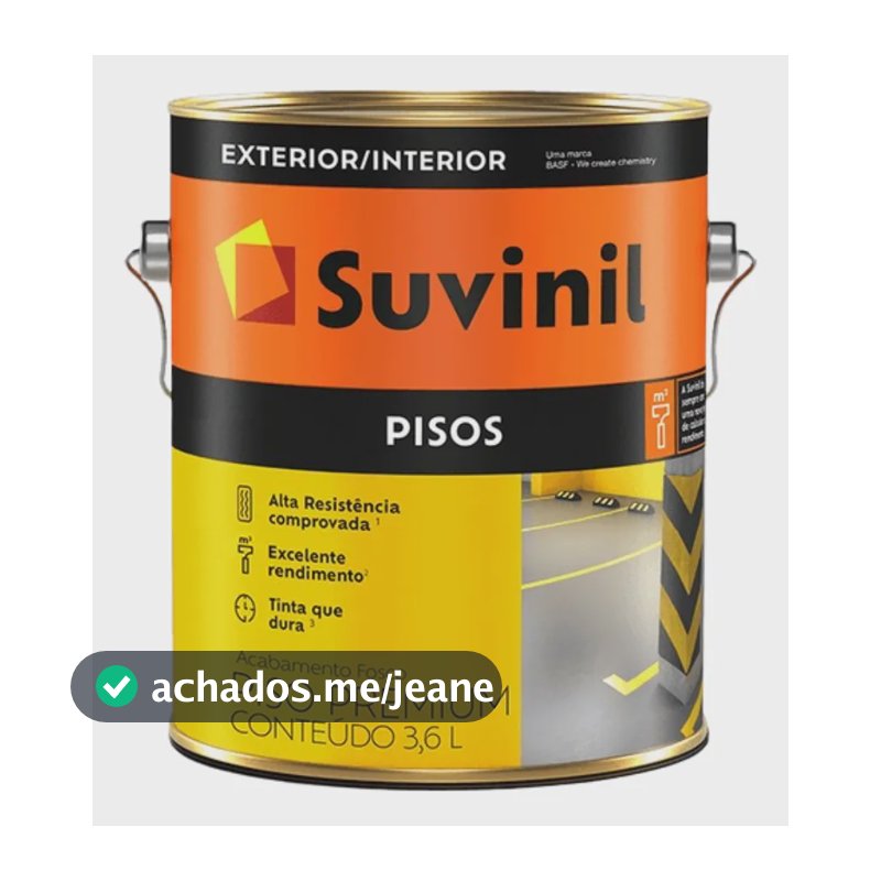 Tinta Piso Concreto Puro 3,6l Suvinil Concreto Puro F