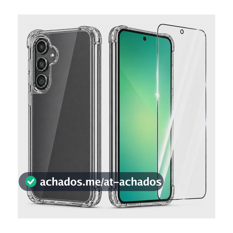 Capa Capinha Anti Shock Para Samsung + Película Cerâmica 3d Transparente E Película A17