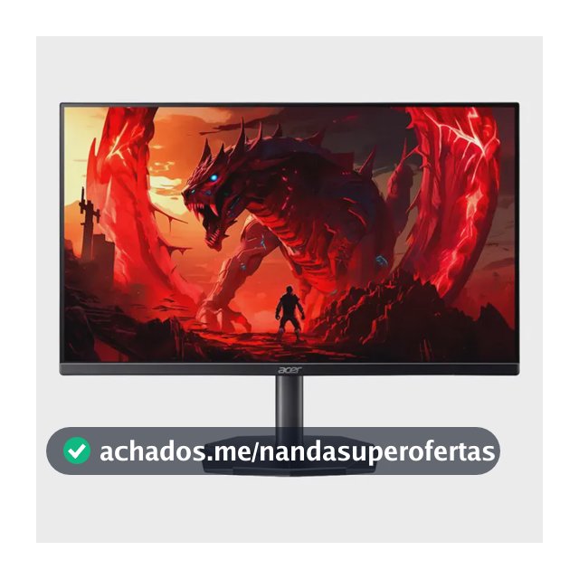 Monitor Gamer 27" Acer Nitro KG0 KG270 P0bi com Tela LED VA Full HD 144Hz 1ms GtoG AMD FreeSync Game Mode 8 Modos 99% sRGB e Design ZeroFrame