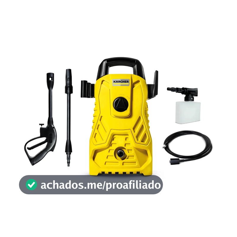 Lavadora de Alta Pressão Kärcher Compacta 1.500 PSI 1400W 300L/h com Aplicador de Detergente e Lança Regulável