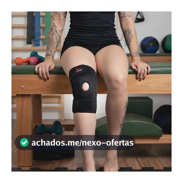 Joelheira De Compressão Ajustavel Com Orifício Estabilizador