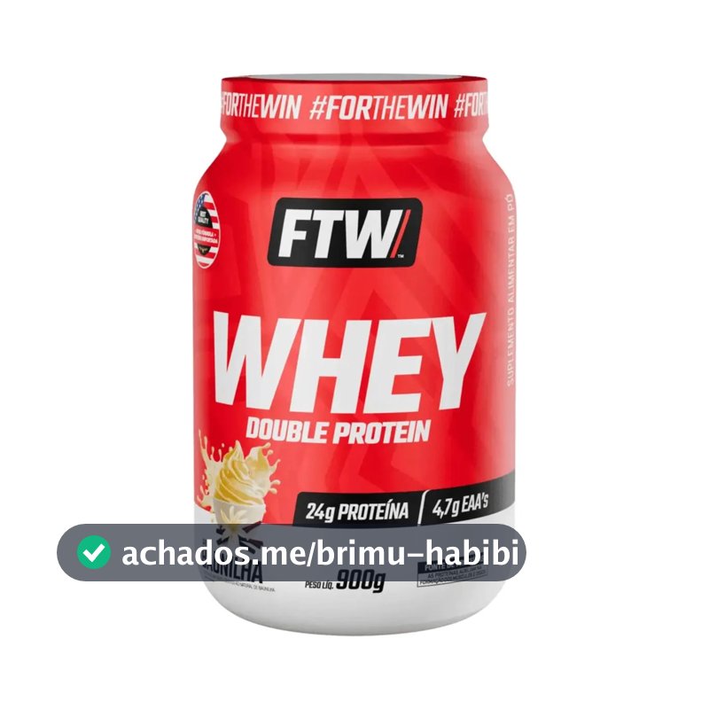 Whey Protein Double Protein 900g Sabor Baunilha - FTW
