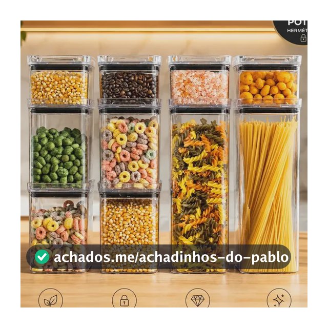 Kit 10 Porta Mantimentos Hermetico, Pote Para Alimentos