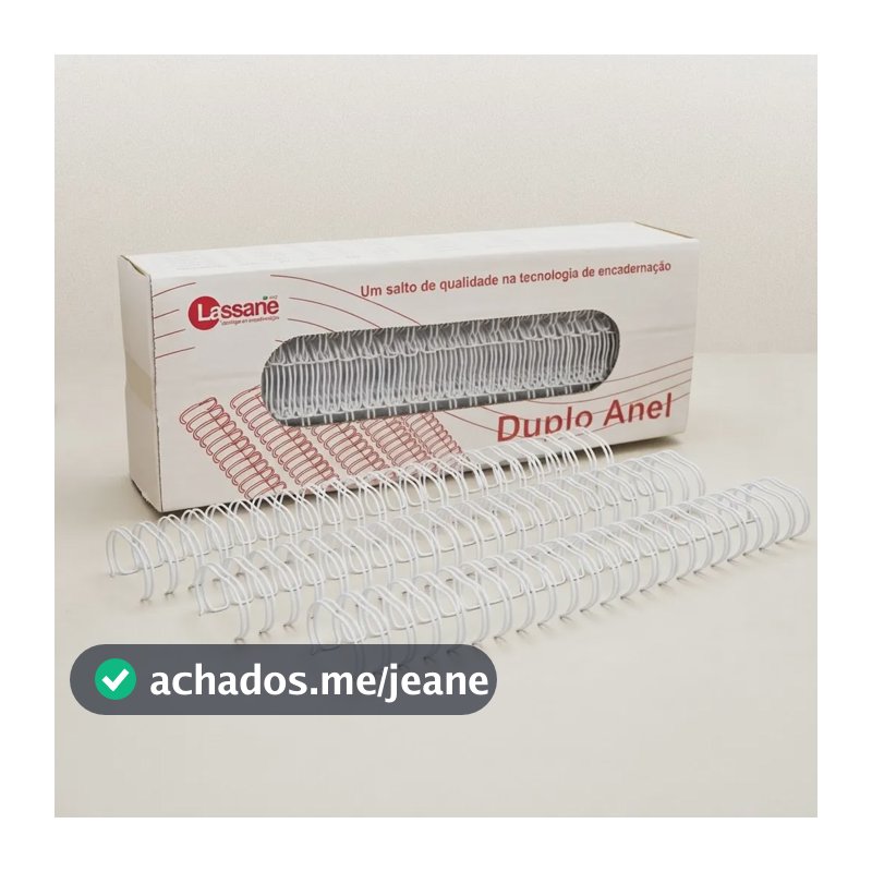 Wire O Garra Duplo Anel 1.1/4 Para 270fls A4 2x1 Branco 25un Branco