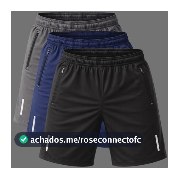 Kit 3 Bermuda Masculina Poliéster Pra Academia Caminhada Kit 1 M