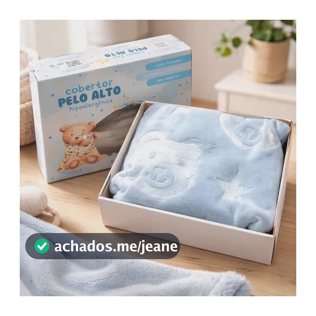 Cobertor Infantil Antialérgico Bebê Manta Microfibra Premium 90x 110cm Luxo Menino Menina Cor Azul Bebe Animais