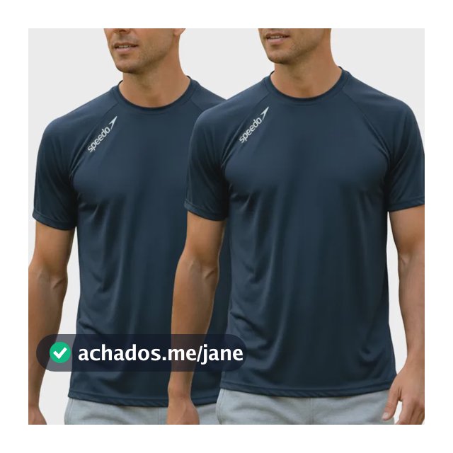 Kit 2 Camiseta Masculina Speedo Dry Fit Manga Curta Academia