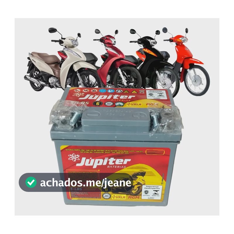 Bateria Moto Honda Biz 100 110i 125 125+ Es Ex Flex 5ah 12v