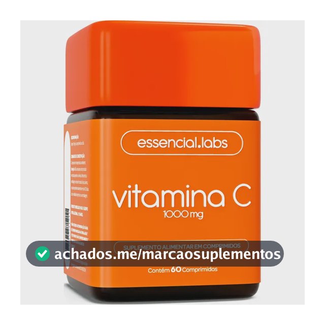 VITAMINA C 1000mg - Fórmula Concentrada e 100% PURA - 60 Doses