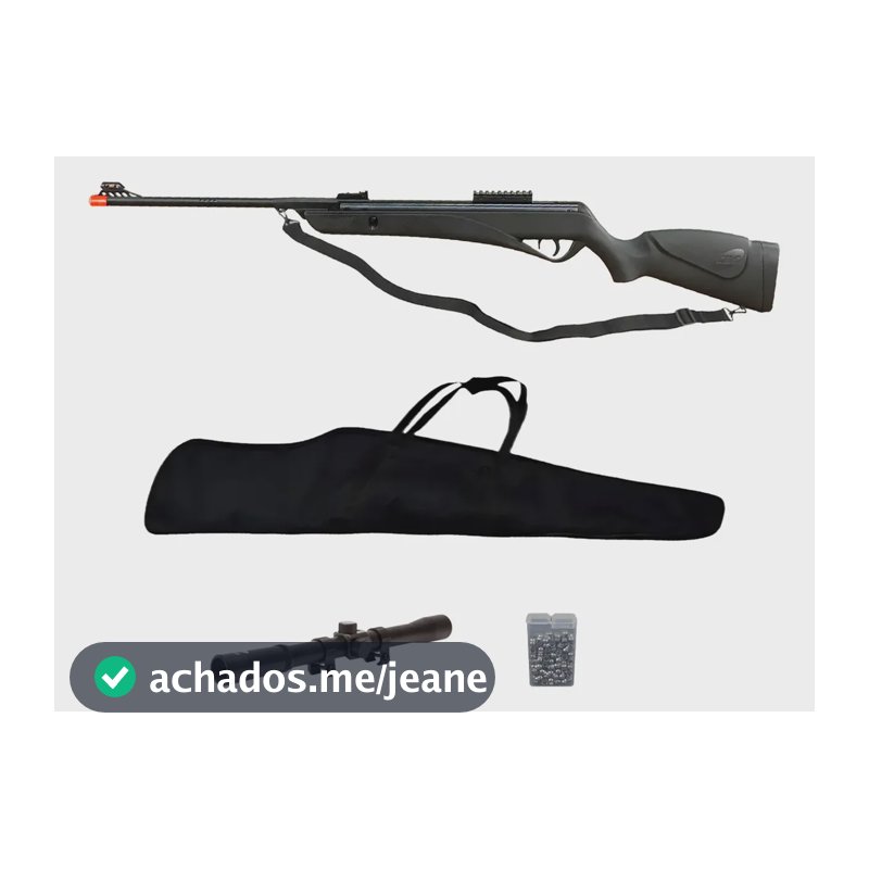 Carabina Pressão Ag15 5.5 Cbc+ Luneta+ Capa+ Bandoleira Preto 5.5 Mm