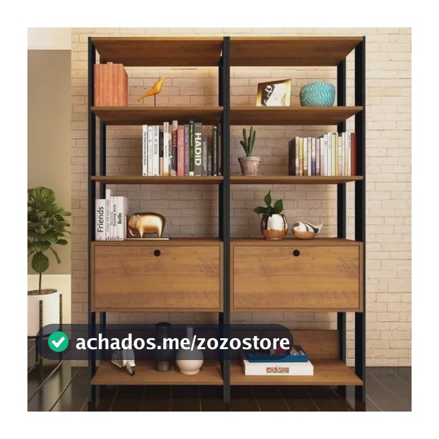 Kit 2 Estantes Multiuso Alta 4 Prateleiras 1 Porta Wt Marrom