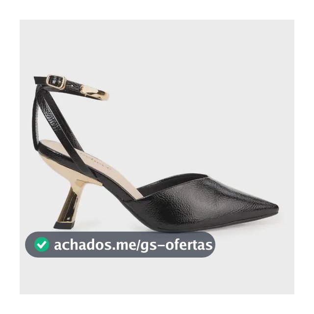 Scarpin Salto Fino Bebecê Bico Fino Com Tira No Tornozelo
