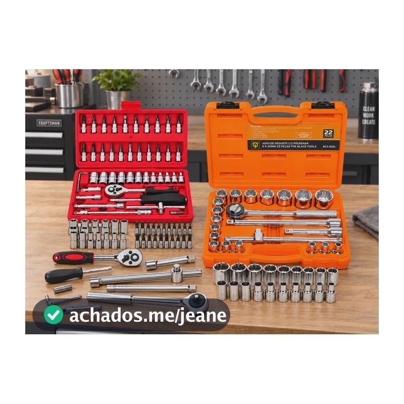 Kit De Ferramentas Soquetes Chaves Combinadas Catraca 68 Pçs Laranja