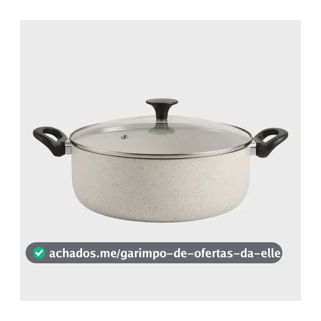 Panela Caçarola Grande N30 7 Lts Antiaderente Teflon Premium Vanilha