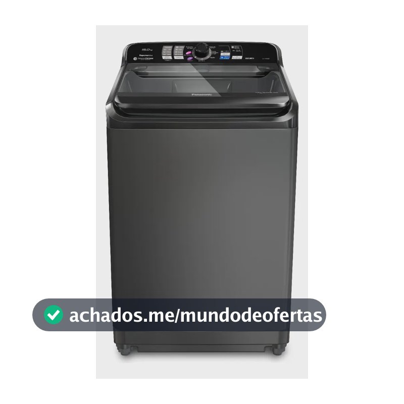 Máquina de Lavar Panasonic 15kg Titânio 127v NA-F150B1T