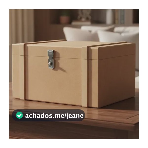 Caixa Madeira Mdf Rustico Baú Para Decoração Com Cadeado
