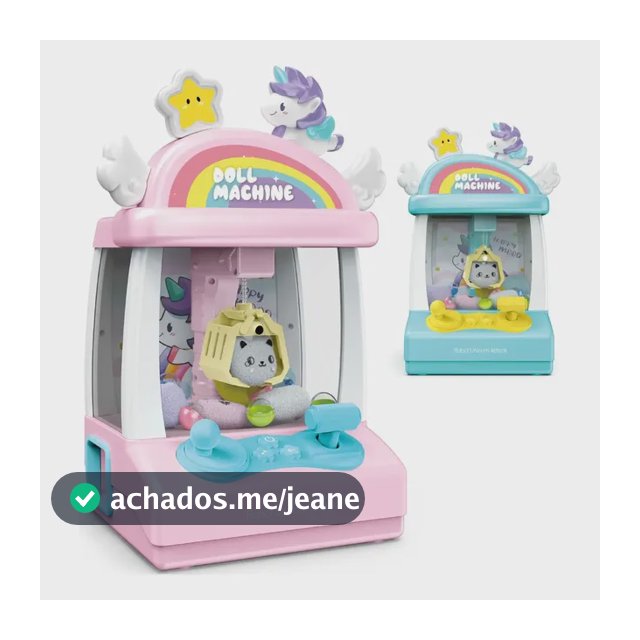 Mini Maquina De Pegar Bichinhos Infantil Garra Brinquedo Rosa
