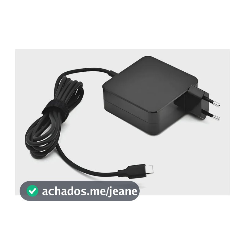 Fonte Carregador Notebook 20v 3.25a 65w Type-c Usb-c