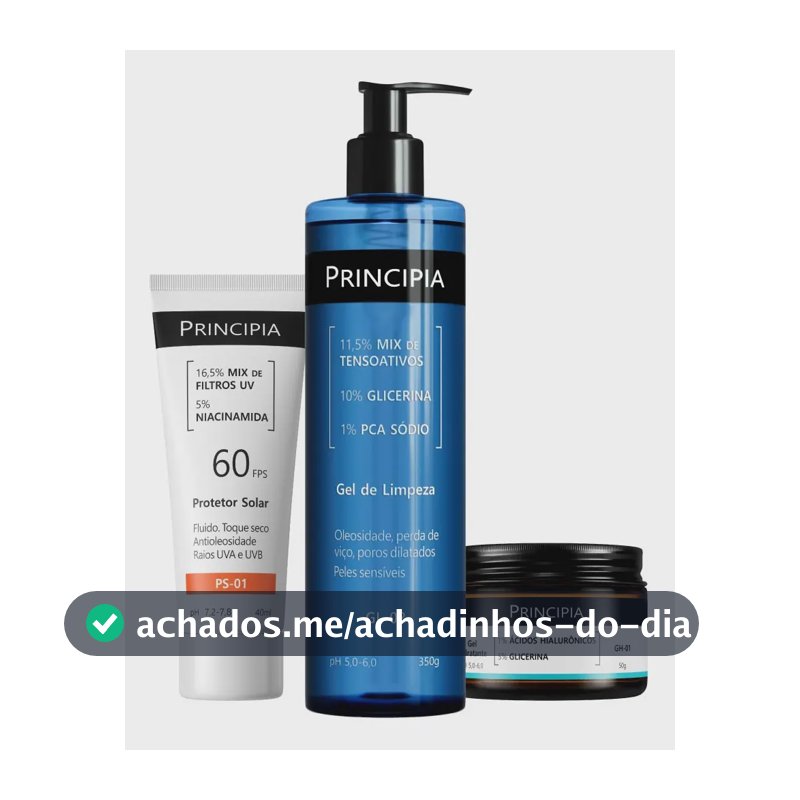 Principia Kit Gl-02 + Gh-01 + Ps-01 Todo Tipo De Pele Dia/noite