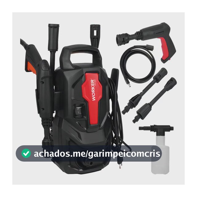 Lavadora De Alta Pressão Potente 1305lbs Kit Shampoo Worker