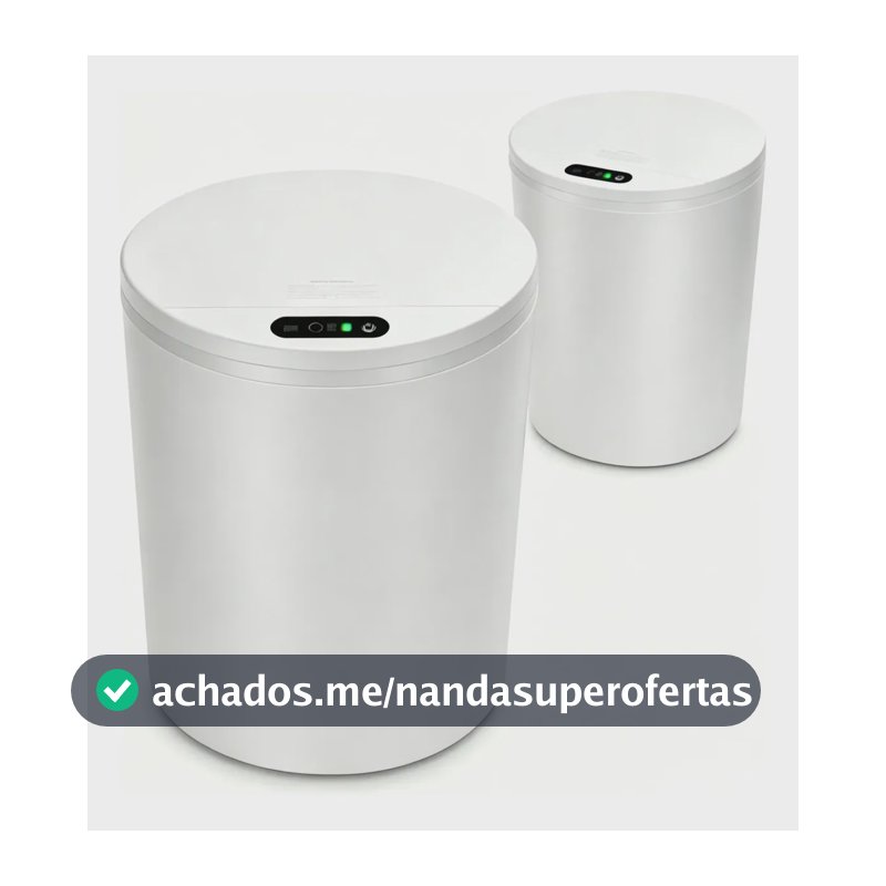 Lixeira Inteligente Automática Sensor Recarregável USB