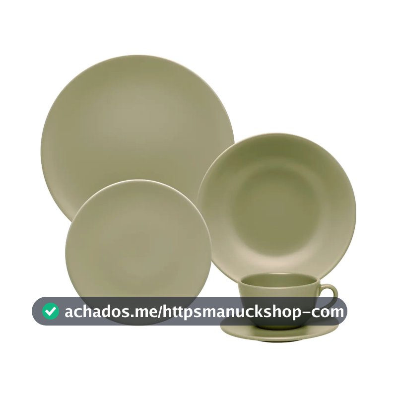 Jogo De Jantar E Chá 20 Peças Unni Oliva Oxford Aw20-5508