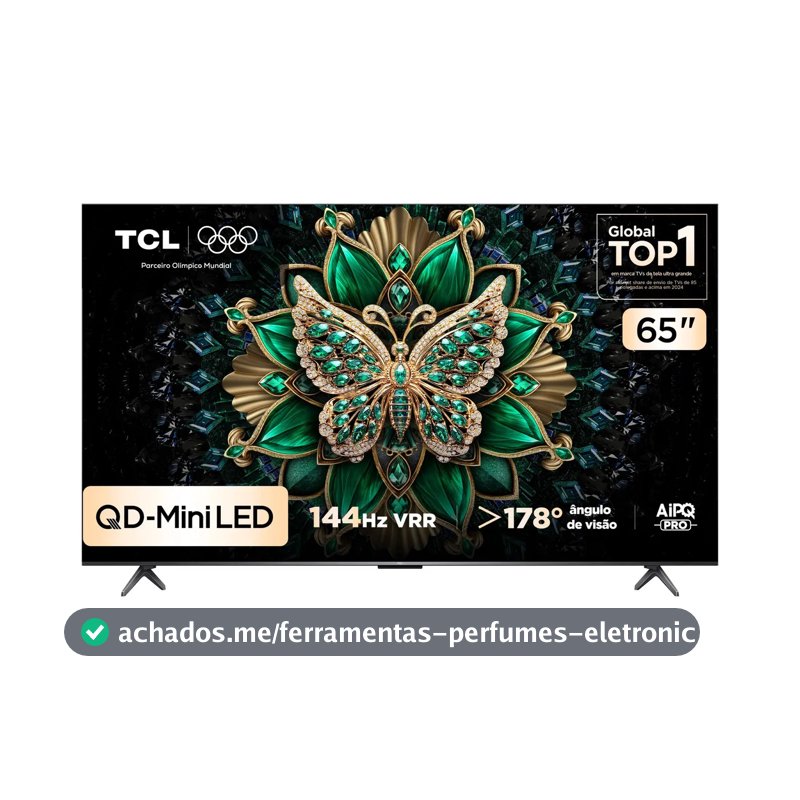 Smart Tv Tcl 65 Polegadas Qd-Mini Led 4k C6k Wifi Bluetooth Google Tv 4 Hdmi 144hz Hdr10+ 65c6k