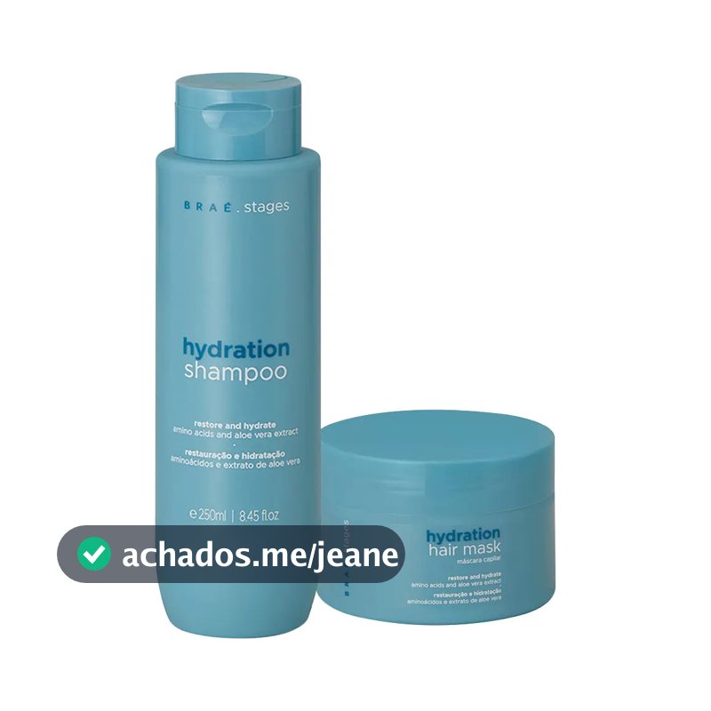 Kit Braé Stages Hydration Shampoo Máscara (2 Produtos)