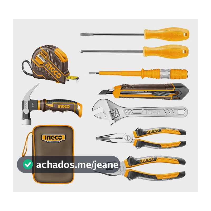 Conjunto De Ferramentas Ingco Com 9 Peças Portátil Amarelo