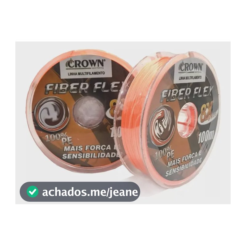 Linha Crown Multi Fiber Flex 8x Laranja 0.40mm 36.29kg 100m