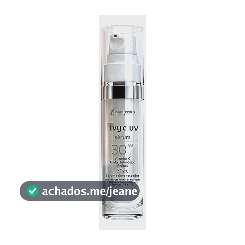 Mantecorp Rejuvenescedor Facial Ivy C UV Serum Fps30 com Vitamina C, ácido hialurônico e retinol 30ml