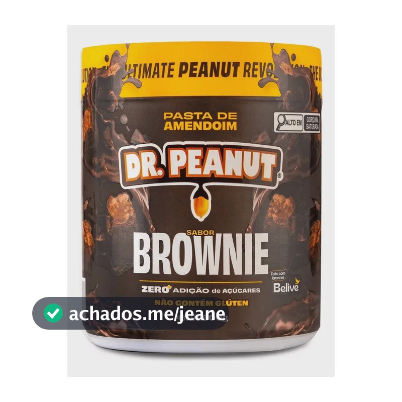 Suplemento em pasta Dr. Peanut Melhor Pasta de Amendoim amentoim cremosa sabor Brownie x 600g
