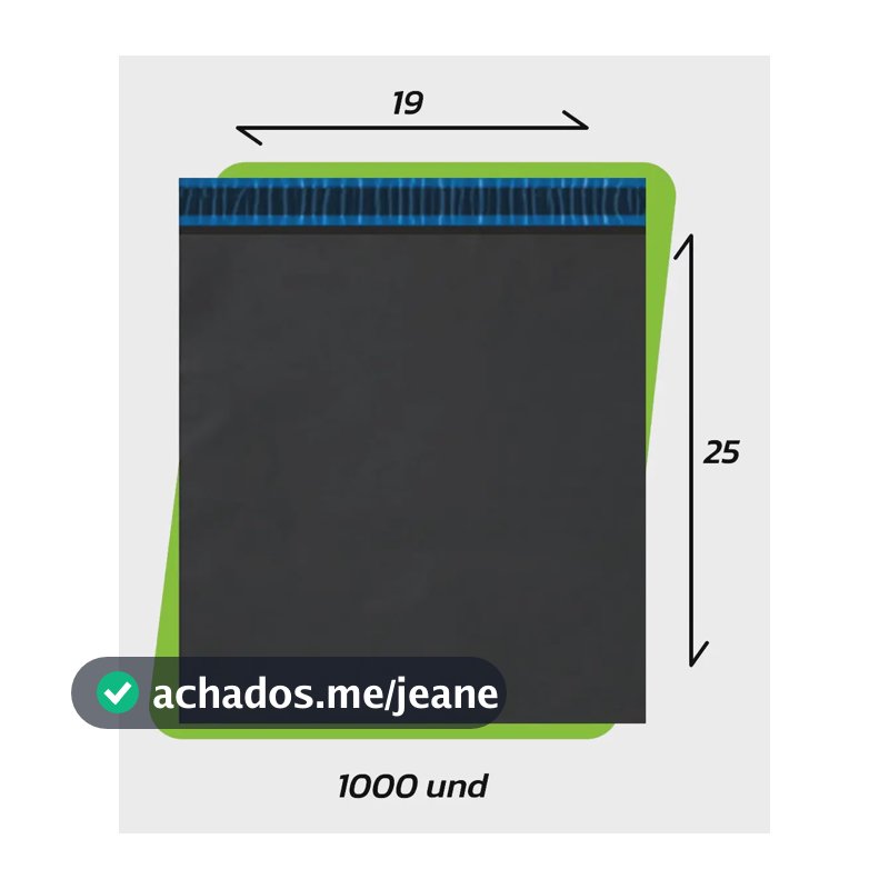 Envelope Segurança 19x25 com 1000 unidades, Saco Plástico Para Envios Correios, Embalagem para Ecommerce com Lacre Permanente, À prova d'água Envelopes Express