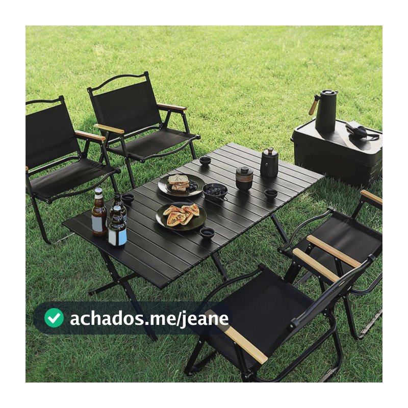 Mesa Dobrável de Camping Retangular New Hawaii para 10 Pessoas, de Aço Carbono, de 1.2m