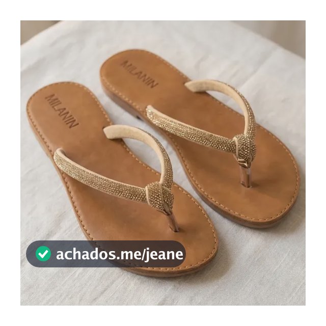 Sandália Feminina Rasteirinha Strass Brilho Elegante Chinelo