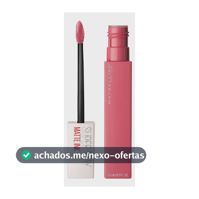 Batom Líquido Matte Longa Duração 16H Acabamento Matte Confortável Aplicador Preciso Cor 15 Lover Rosa Malva SuperStay Matte Ink Maybelline NY 5ml
