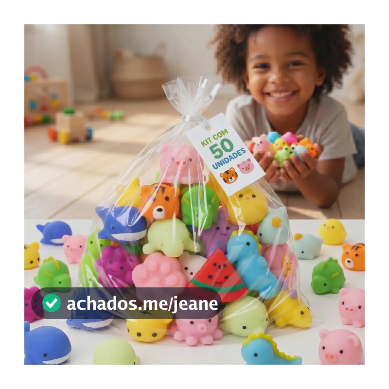 Kit 50 Squishy Taba Bichinhos De Apertar Brinquedo Sensorial Antiestresse Relaxante Macio Para Crianças E Adultos Diversão Criativa Ideal Para Presentes Festa Lembrancinhas Brasiliana Tech