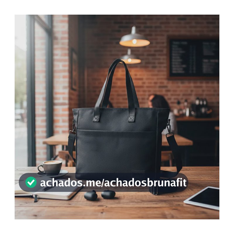 Bolsa Tote Bloom Godaily Leve Moderna Transversal Feminina Preto