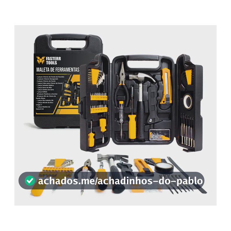 Kit Jogo De Ferramentas 142 Peças Fasterr Com Maleta