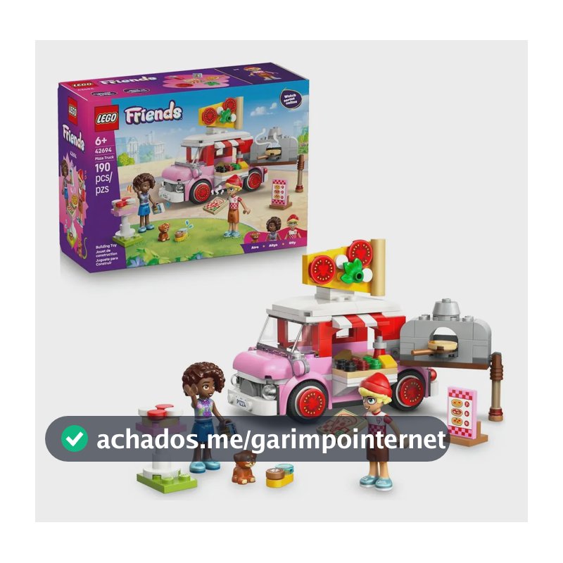 LEGO Friends Caminhão de Pizza 42694; Conjunto de construção; Brinquedo para criar histórias; Ideia de presente para crianças; 6+