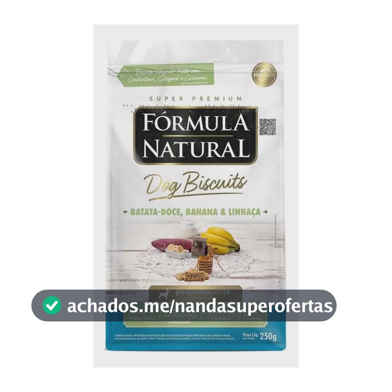 Biscoito Fórm Nat Cães Ad/filhotes Pp Biscuits Bat Doce 250g