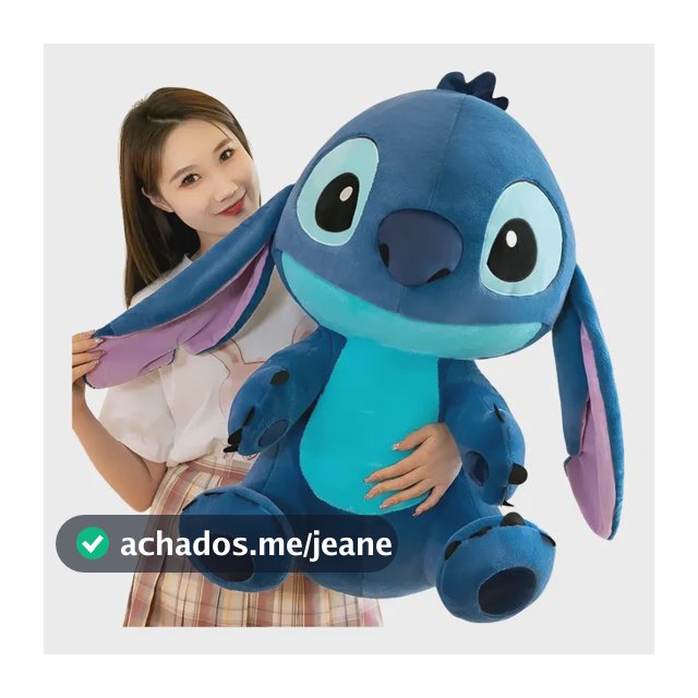 Pelúcia Gigante Little Stich Lilo 50cm Presente Namorados Cor Azul