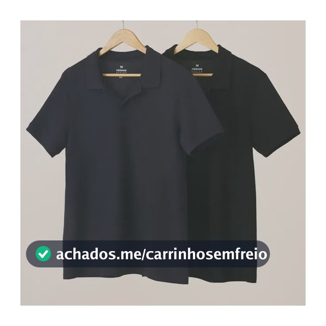 Kit Com 2 Camisas Polo Básicas Masculinas Hering
