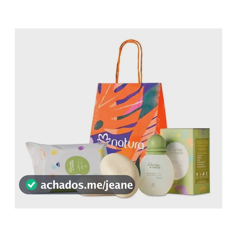 Kit Presente Natura Mamãe E Bebê Colônia + Lenços Sabonetes