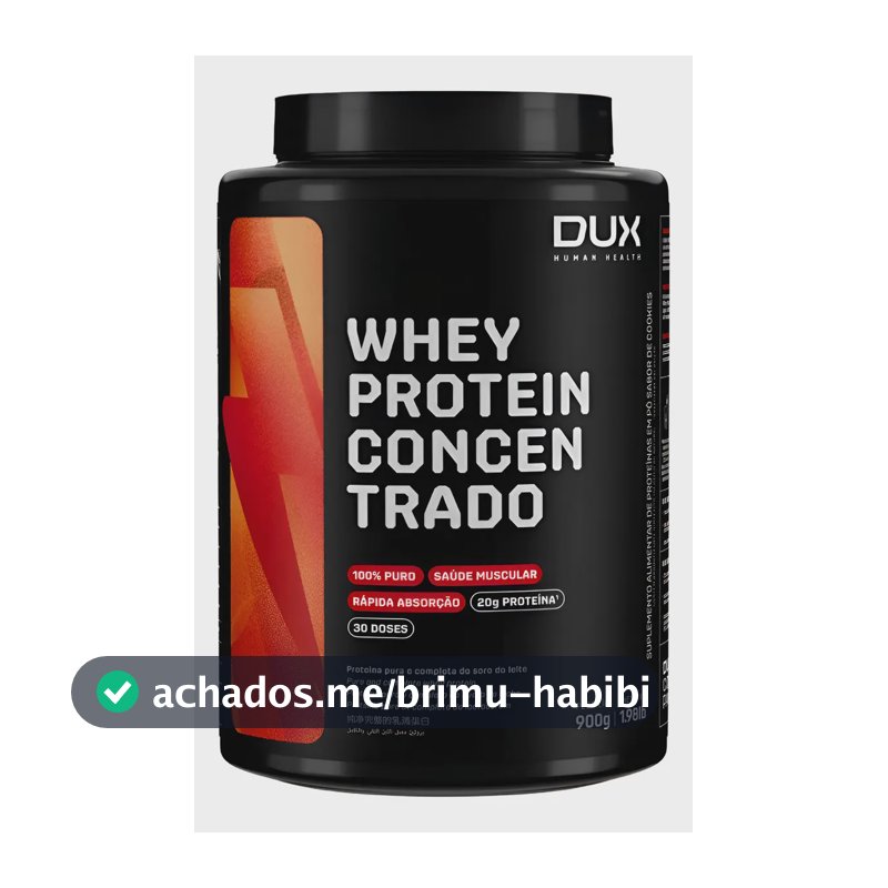 Whey Protein Concentrado 900g Dux Nutrition Sabor Doce De Leite