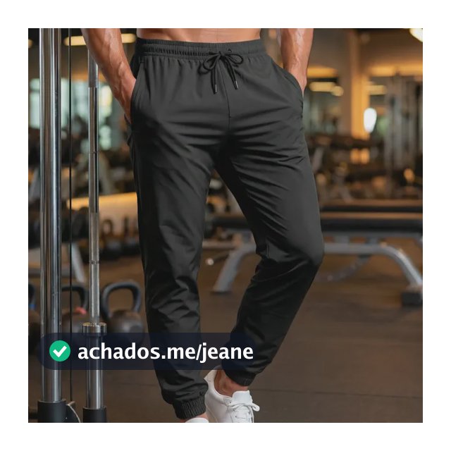 Calça Tactel Jogger C/ Elastano Masculino Academia Treino
