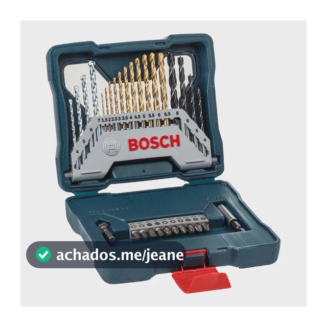 Kit de pontas e brocas em titânio Bosch X-Line com 30 peças