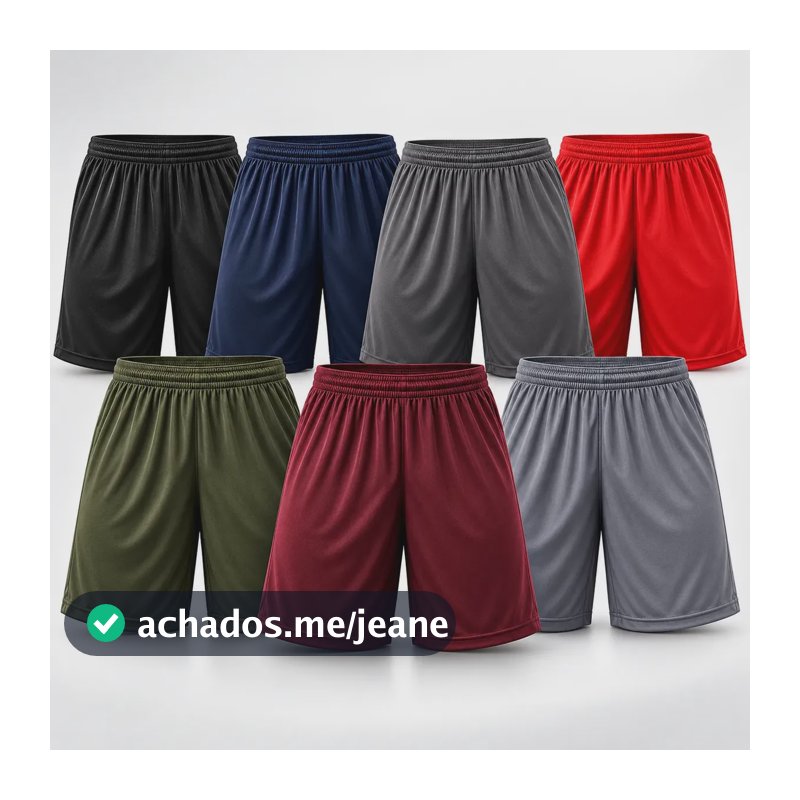 Kit 5 Shorts Esporte Masculino Academia Treino Praia Casual Variadas Liso Gg