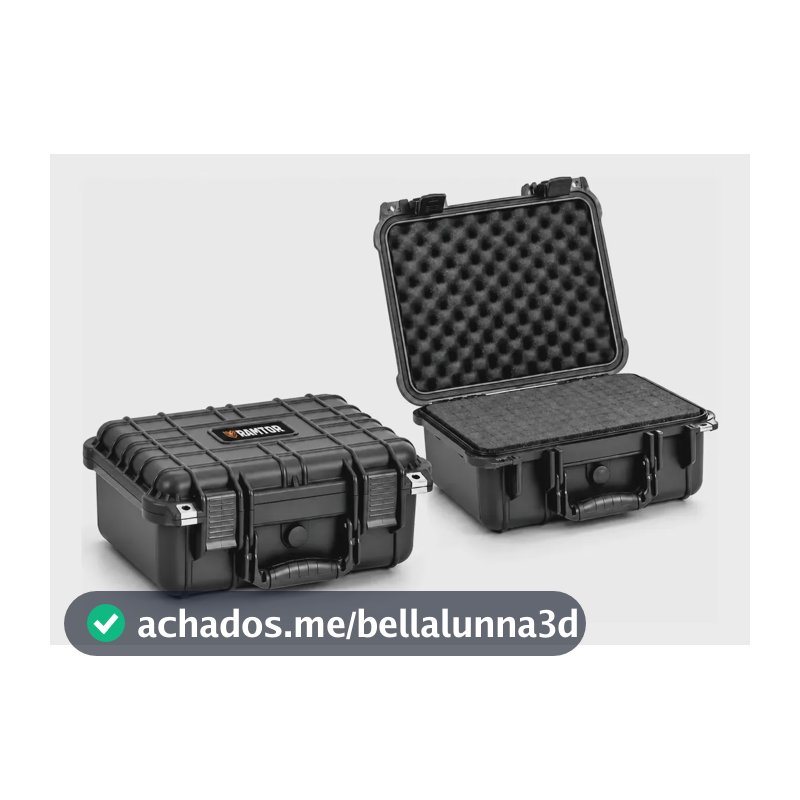 Caixa Para Ferramentas Resistente Organizadora Portátil  Preto