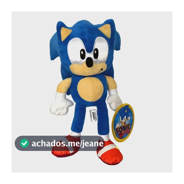 Pelúcia Sonic 33 Cm - Candide Cor Azul